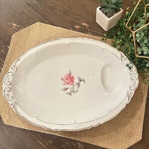Haviland Limoges France Bagatelle‎ Vintage 14” Rose Oval Serving Platter